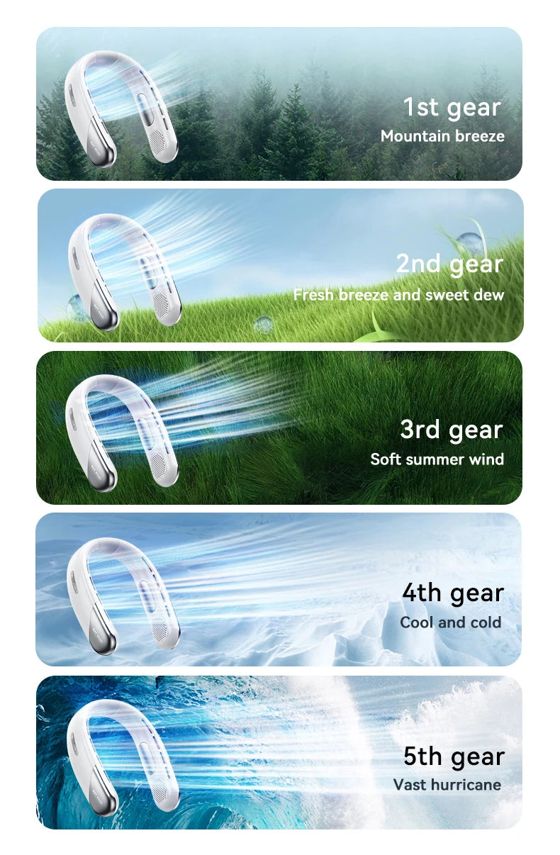 Bladeless Silent Neckband Neck Fan