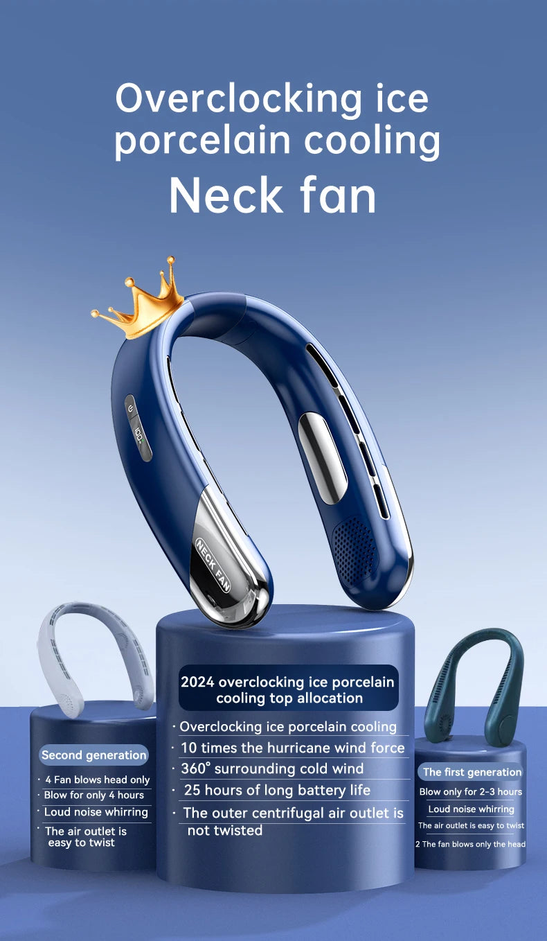 Bladeless Silent Neckband Neck Fan
