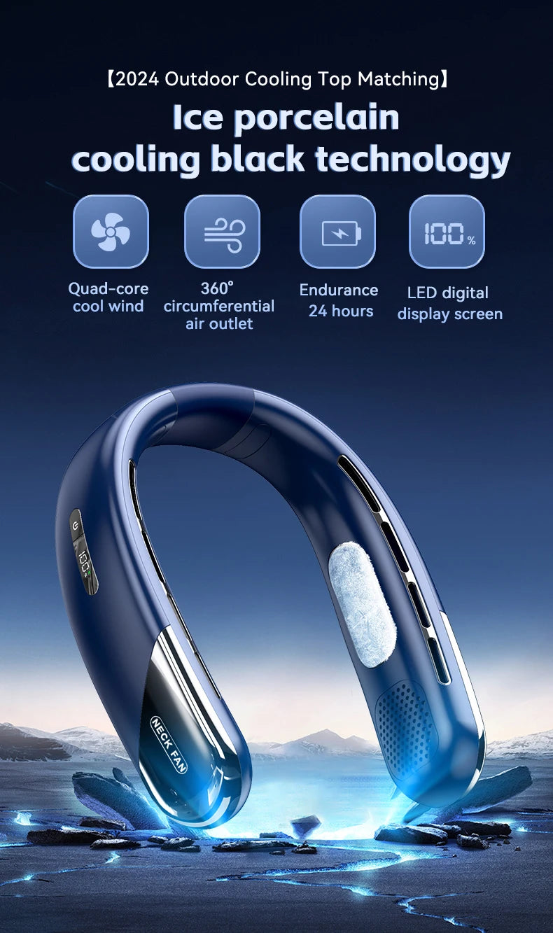 Bladeless Silent Neckband Neck Fan