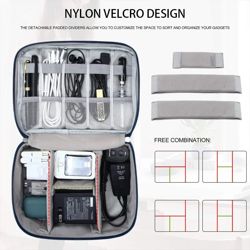 Portable Travel Cable Storage Bag